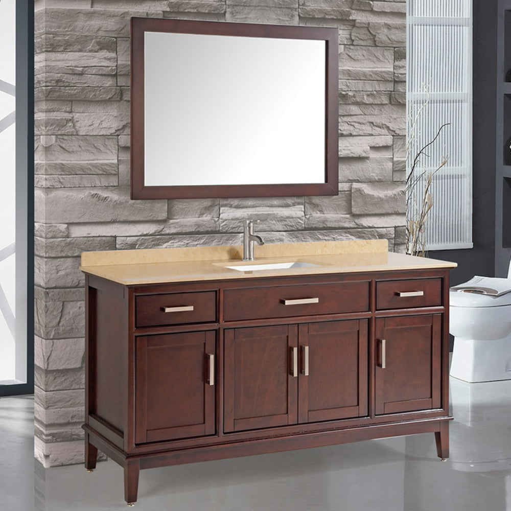 MTD Vanities Sierra 60 in. Single Sink Bathroom Vanity Set Walmart