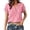 1#Red798, variant on XIAOCHA Button Accent Blouse for Women Notched V Neck Rolled Casual Trendy Tops