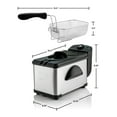 thumbnail image 5 of OVENTE New Electric Deep Fryer 2 Liter Capacity, 1500 Watt Lid with Viewing Window, Silver FDM2201BR, 5 of 11