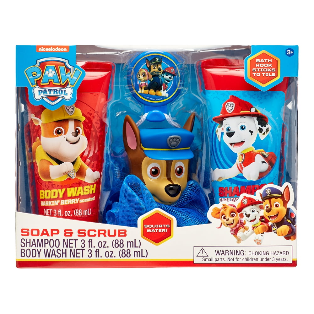 PAW Patrol 4-Piece Soap and Scrub Body Wash and Shampoo Set - Walmart ...