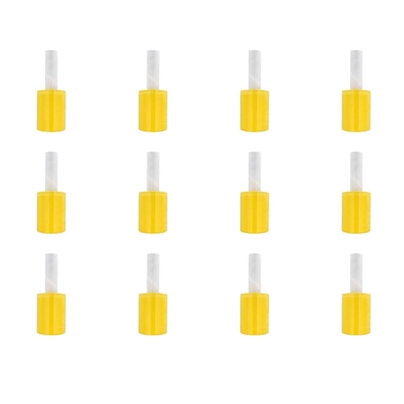 MMBM Yellow Extended Core Stretch Wrap 5 Inch x 1000 Feet 80 Gauge 12 Rolls Opaque Plastic Film for Packaging