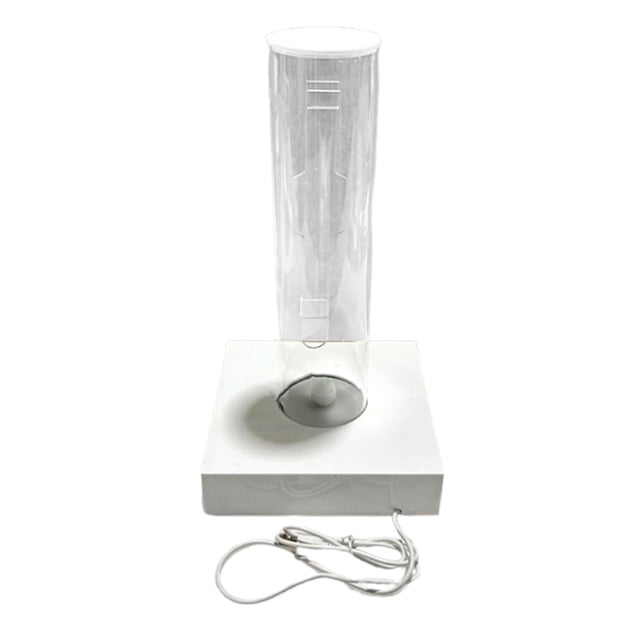 Soporte de exhibición de prueba impermeable para reloj, tubo transparente, multifuncional con luz. Blanco