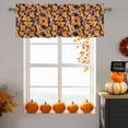 thumbnail image 6 of Maple Leaf Valances for Windows, 42 x 18in, Fall Watercolor Leaves Pastoral Black Rod Pocket Kitchen Valance Curtain Light Filtering Window Treatments for Living Room Bedroom, 1 Panel, 6 of 7