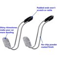 thumbnail image 5 of 2 ganchos para reposacabezas de coche (plateados), accesorios brillantes para coche, colgador de metal para reposacabezas del asiento trasero de General Motors, utilizado para bolsos, carteras, ropa y, 5 of 5