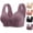 03# Purple, variant on Bras for Older Women, 2026 New No Underwire Comfortable Front Closure Button Wireless Shaping Bra for Senior Purple 36