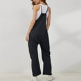 thumbnail image 5 of Ecqkame Women Fashion Long Jumpsuits Casual Loose Adjustable Sleeveless Tank Pants Baggy Solid Color Jumpsuits with Pockets 02-Black M, 5 of 7