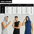 thumbnail image 6 of YUSHOW Mens Active Workout Hoodie Tank Tops Sleeveless Quick Dry Athletic Trainning Muscle Gym Shirt Navy,XL, 6 of 6