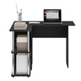 thumbnail image 6 of Furinno Abbott L-Shape Desk with Bookshelf Americano Stainless Steel Tubes, 6 of 6