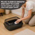 thumbnail image 3 of Matte Black Open Top Cat Litter Box High Side with Litter Scoop 14.37×10.63×5.31 inch, 3 of 6