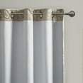 thumbnail image 5 of Amelia Knitted Jacquard Paisley Total Blackout Grommet Top Curtain Panel, 5 of 5