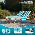 thumbnail image 6 of Pellebant Outdoor Chaise Lounge Cushion with Pillow and Side Pocket Waterproof Lounge Chair Cushion 72" x 22"(1-Pack, Blue & White Stripes), 6 of 9