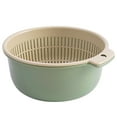 thumbnail image 5 of 2 in 1 Kitchen Colander Set with Bowl Strainer ,BPA Free Plastic Fruits and Vegetable Washing Basket,Dishwasher Friendly Double Layered Drain Basin,for Pasta Salad Berry Cleaning Mixing, 5 of 7