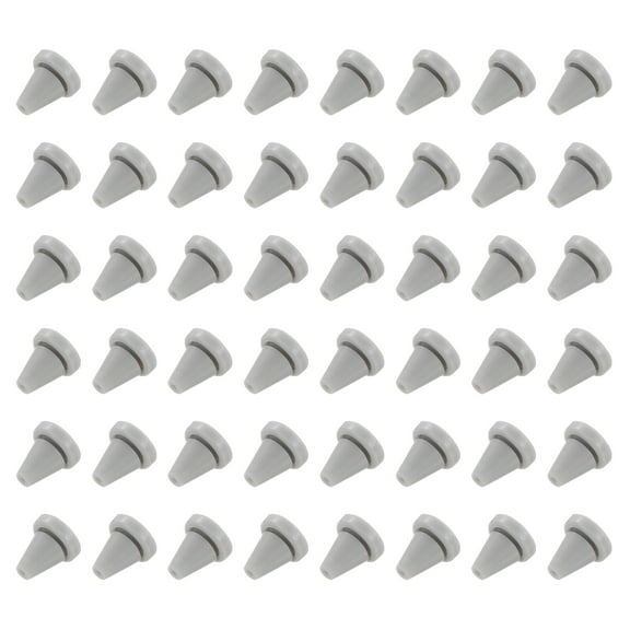 100pcs Shower Head Replacement Nozzles, Silicone Nozzle Sprinkler Spout Round Nib Fit 6mm Hole, Dark Grey