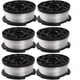 thumbnail image 1 of Hilo de corte universal para modelos compatibles con AF-100, paquete de 6 carretes de repuesto, cable de alta calidad, 1 of 5