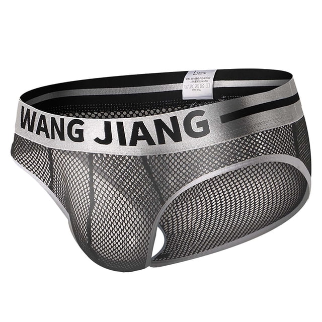 HKEJIAOI Mens Boxer Briefs Men's Solid Color Low Waist Briefs Underpants