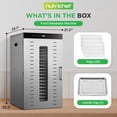 thumbnail image 7 of NutriChef 20 Layer Commercial Food Dehydrator Machine - Includes 20 Stainless Steel Trays, Built-in Digital Timer and Temperature Control, Ideal for Jerky Meat, Fruit, Pet Treats, and Vegetables, 7 of 7