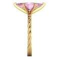 thumbnail image 3 of Clara Pucci 14K Yellow Gold 2ct Pink Solitaire Ring for Women, 3 of 7