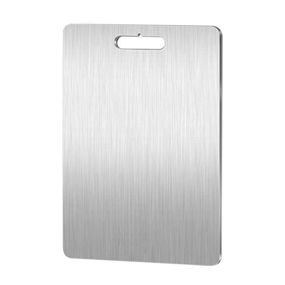 Planche à Découper en Titane - Planche à Découper en Acier Inoxydable pour la Cuisine 304 Planche à Hacher de Qualité Alimentaire pour Viande Fruits Légumes Va au Lave-Vaisselle Peut Être Suspendue
