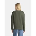 thumbnail image 6 of Time and Tru Women's and Women's Plus Crewneck Sweatshirt with Long Sleeves, Sizes XS-4X, 6 of 6