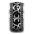 thumbnail image 4 of Anillo Color Plata Para Hombres de Acero Inoxidable con Patrones de Poder, 4 of 4