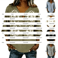 thumbnail image 3 of Women's Tops, Tees & Blouses V Neck 3/4 Sleeve All Over Print Button Down Loose Casual Shirts Business Casual Tops for Women bovemsi, 3 of 6