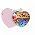 thumbnail image 1 of Colorful Skull Painting patrón graffiti Street Bolsa de viaje Mirror maquillaje corazón rosa, 1 of 4