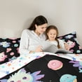 thumbnail image 5 of Homewish Cartoon Axolotl Bedding Comforter Set for Kids Girls, Kawaii Ice Cream Donut Twin Comforter Sets, Cute Animal Wildlife Bedding Set, Black Bedroom Decor, 5 of 8