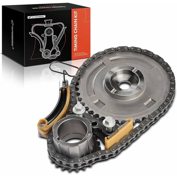 A-Premium Engine Timing Chain Kit [fits OHV 8Cyl] Compatible with Chevrolet & GMC & Hummer & Saab & Pontiac & Cadillac & Buick GM Vehicles - fits Express Silverado Camaro Sierra H3 Yukon & More