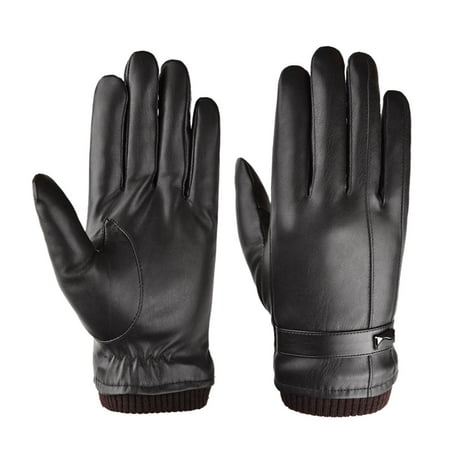 

Men s Winter PU Gloves Screen Driving And Riding Thickened Gloves Workout Home Hand Opening Total Upper Body Workout Bar under Desk Elliptical Workout While Working Active Cycle Mini Exercise Bike