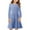 Blue, variant on CHEEREAM Girls Long Sleeve T-Shirt Dresses Kids Fall A-Line Twirly Skater Casual Dresses 5-14 Years