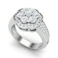 thumbnail image 2 of 2.14CT EF/VSS1 Round Cut Platinum Over 925 Sterling Silver Halo Moissanite Elegant Women Rings, 2 of 7