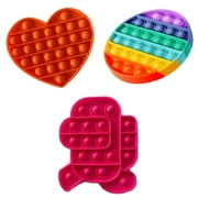 Lelaffet TIE-DYE Push Popits Pop Popping Bubble Fidget (3pack - Multicolor) Multicolor