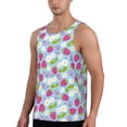 thumbnail image 2 of Salouo Strawberry And Flowers for Men's Tank Tops,Sleeveless Muscle Shirts for Men Quick Dry Workout Tank Top Gym Muscle Tee Fitness Bodybuilding Sleeveless T Shirt-X-Large, 2 of 7