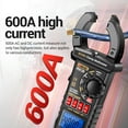 thumbnail image 4 of ANENG PN128 Clamp Meter 4000 Count 600A AC/DC Ammeter/Voltmeter Electrical Tester True RMS Digital Multimeter Clamp Tool for Measuring Resistance, Capacitance, Diodes, Hz, and Temperature, 4 of 8