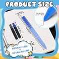 thumbnail image 2 of 6pcs Retractable Fountain Pen 4PCS Retractable Fountain Pen with Ink Sacs Repalcement Refillable Ink Writing Pens 038mm Extra Fine Tip Black Pens, 2 of 5