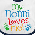 thumbnail image 4 of Inktastic My Nonni Loves Me Boys or Girls Baby Bib, 4 of 4