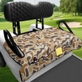 thumbnail image 4 of XYZCANDO Brown Camo 2-Passenger Golf Cart Seat Cover - Non-Slip Terry Cloth with 4 Front Pockets, Washable Universal Accessory for Golfers, 4 of 8