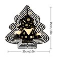 thumbnail image 7 of Stylish Metal Hanging Christmas Tree Wind Spinner - Festive Layered Design with Snowflakes & Stars for Garden Decor, 7 of 7