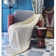 thumbnail image 4 of Soft Knitted Wool Blanket, Tassel Blanket, Sofa Blanket, Sleeping Blanket-Beige, 4 of 5