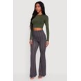 thumbnail image 2 of Women's High Waisted Printed Pattern Flared Leggings, 2 of 4