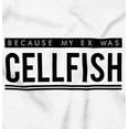 thumbnail image 2 of Ex Was Cellfish Selfish Cell Phone Womens Fitted Plus Size Graphic Tee Brisco Brands 3X, 2 of 5