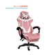 thumbnail image 1 of Silla Gamer Titano Ergonómica Reclinable Con Descansa Pies Rosa Grande TT-SGCRP, 1 of 8