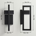 thumbnail image 4 of Lámparas de pared para exteriores SIONLOM, 20 W, 3000 K, negro mate, paquete de 2, 4 of 9