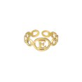 thumbnail image 1 of Anillo de 26 letras chapado en oro de acero de titanio Anillo de dedo índice de apertura en inglés Anillo hueco Wmkox8yi  sjalhkljlk1968, 1 of 1