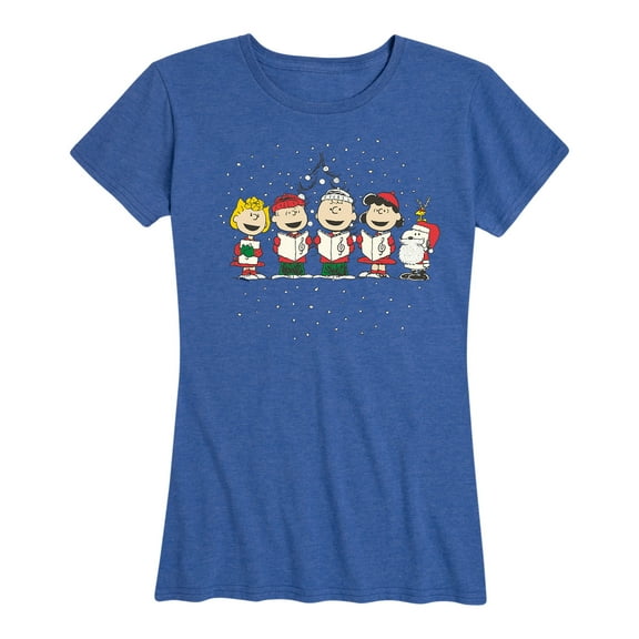 Peanuts - Christmas Caroling - Women's Short Sleeve Graphic T-Shirt