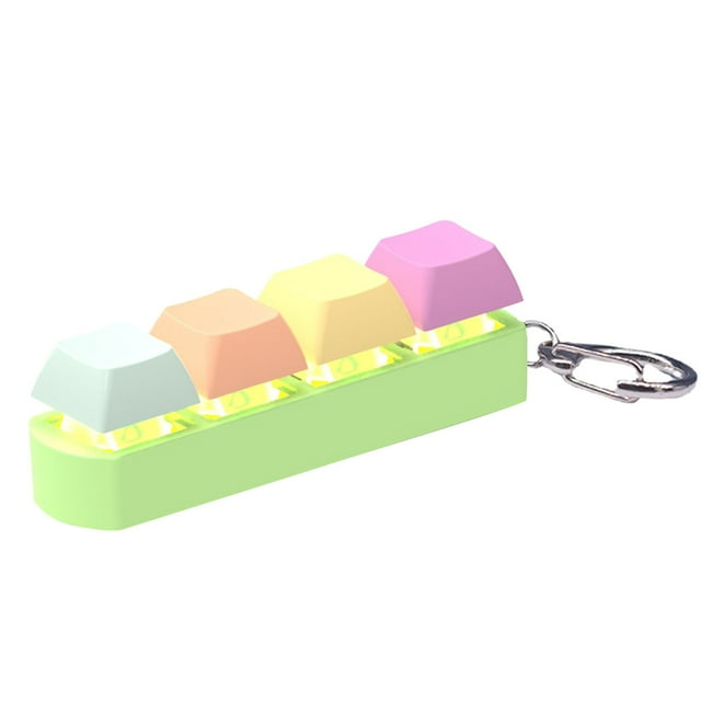 pstuiky Teclado antiestrés mecánico de 4 botones con sonido y luz LED.