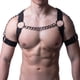 thumbnail image 2 of Arnés de pecho para el cuerpo, arnés de pecho para hombres, arnés de pecho negro para hombres, tirantes de pecho superiores para hombres, estética elegante, 2 of 13