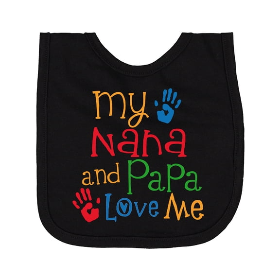 Inktastic My Nana and Papa Love Me Newborn Bib