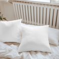 thumbnail image 6 of White Throw Pillow Covers 24x24 Inch Set of 2, Farmhouse Solid White Color Modern Art Waterproof Outdoor Pillow Covers, Decorative Cushion Pillowcases for Couch, Sofa, Bed, Garden, Patio, 6 of 9