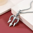 thumbnail image 4 of FaithHeart Greek Neptune Necklace for Men Stainless Steel Poseidon Pronged Pendant Ancient Greece Amulet Jewelry Gift for Sailor Son Brother Christmas, 4 of 8